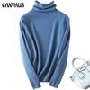 Wool Blend Autumn Winter Women's New Short Pile of High Collar Head Thickening Slim Bottoming Sweater Knitwear