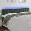 VidaXL LED Headboard Bedroom Furniture Double Bed Accessory Head of Bed Frame Interior Dark Green 3122109