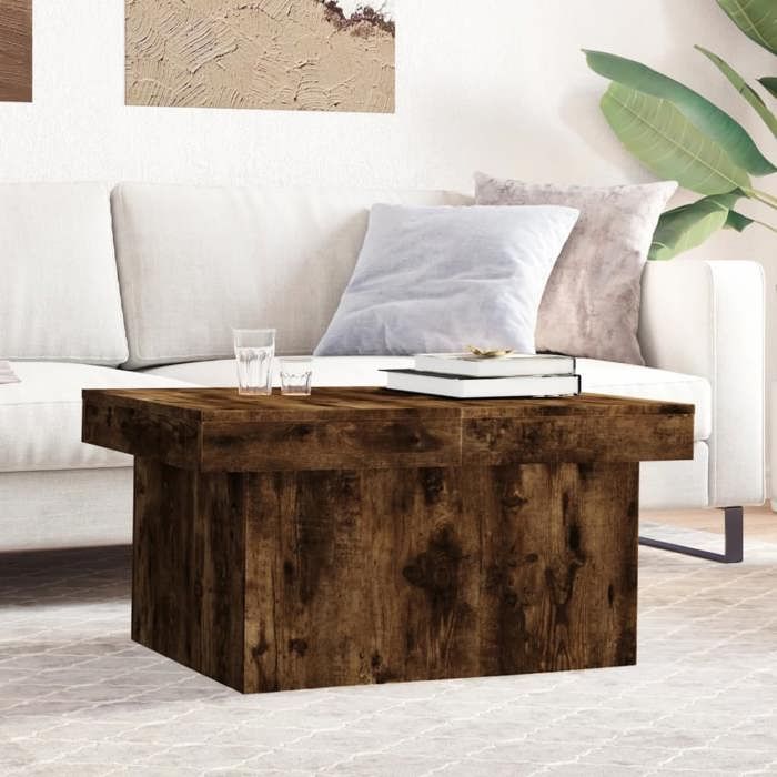 VidaXL Coffee Table Smoked Oak 100x55x40 Cm Engineered Wood, Side Table, Living Room Table, Accent Table, End of 840874