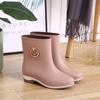 Women Rubber Boots Elegant Short  Ankle Rain Boots Fall Autumn Rain Day Waterproof Woman Shoes Rain Boots Women Shoes 2024
