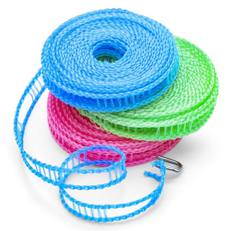 Windproof & Anti-Slip Nylon Clothesline for Outdoor Travel - No-Punch Design