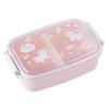 [.co.jp Exclusive] PL-1R Antibacterial Bento Box, 500ml, Unicorn Design with Dividers, Girl's Design, Made In Japan