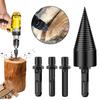 42mm Wood Splitter Drill Bit Firewood Log Splitting Drill Bit with Round+Hex+Square Handles Electric Drills Screw Cone Driver Tools