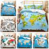 3D Color Map Bedding Set Microfiber Down Duvet Cover 2/3 Piece Set Soft Zipper AU140 * 210 Full Size Luxury Home Textile