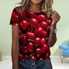 Fashion Women Fruit Platter Print T Shirt Funny Casual O-neck Short Sleeves T-shirt Summer Female Tee Shirt