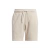All Season Fleece Shorts With Solid Color Logo Men Shorts Beige IN1419