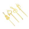 Office Meta Book Maker Gold Musical Note Paper Clips Musical Instruments Bookmark  Stationery