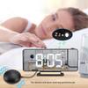 Creative LED Digital Vibration Alarm Clock Multifunctional Sound Vibration Bedside Mirror Clocks with Snooze USB