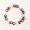[R8487] - Purple Gray 'Perla' Bead Bracelet - 10 Mm