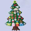 1-2PCS DIY Felt Christmas Tree Wall Hanging Artificial Xmas Tree with Santa Claus Snowflake Ornaments Holiday Supplies Decor