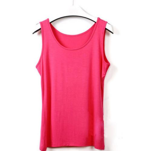 Sleeveless Sexy Vest Women Solid Color Thin Camisole Ladies Round Neck Summer Straps T-shirt