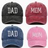 Vintage DAD MOM Embroidery Baseball Caps Adjustable Baseball Hats Men Women Distressed Faded Cap
