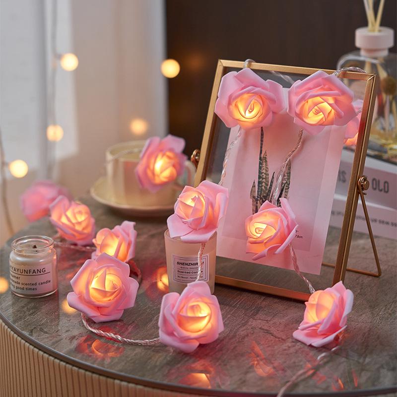 520 Valentine's Day Rose String Lights for Indoor & Girl's Room Decoration Atmosphere