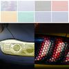 New Honeycomb Sticker Creative Reflective Material Tail-lamp Decal Car Rear Tail Light Cover Auto Car Styling Exterior Accessory