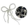 Elegant Pearls Bowknot Shoe Clip Pearls Beaded Bowknot Keychain Shoes Ornament for Fashion Forward Individuals