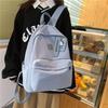 Spring Backpack Japanese Style Simple New Women Harajuku Style College Style Trendy Solid Color Student Backpack