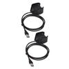 2Pcs Charger USB Charging Cable Dock Stand for Fitbit Versa 2 Health and Fitness Smartwatch