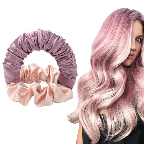 1/2Pcs No Heat Hair Curler Women Overnight Sleeping Hair Curling Scrunchie Soft Hair Roller Headband Long Medium Hair Curls Styling Tool