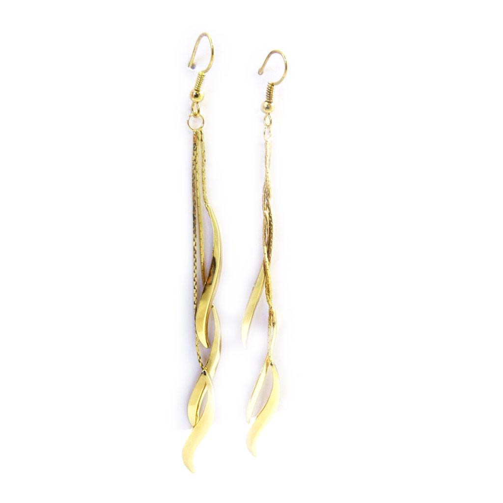 Les Trésors De Lily [L9665] - Gold 'Choreography' Earrings