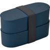 Bento Box 2 Tiers Fresh Lunch Box 600ml Navy DJT-600W NVY
