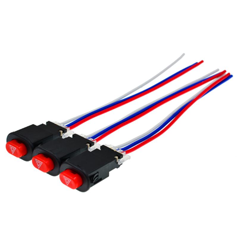 Motorcycle Hazard Light Switch Double Warning Flasher Emergency Signal W/3 Wires