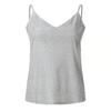 European & American Women's Shiny Silver Dot V-Neck Pearl Camisole