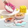Microwavable Cartoon Student Lunch Box 3 Grids Food Container Portable Food Storage Box  Kids