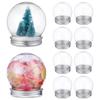 10pcs 150/270/300ml DIY Snow Globe Empty Water Globe Plastic Ball Bottle Christmas Snowball Making Props