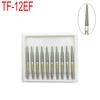10pcs Dental 1.6mm FG Diamond Bur Drill Set Fit High Speed Handpieces Polishing Dental Dia-burs TF-12EF