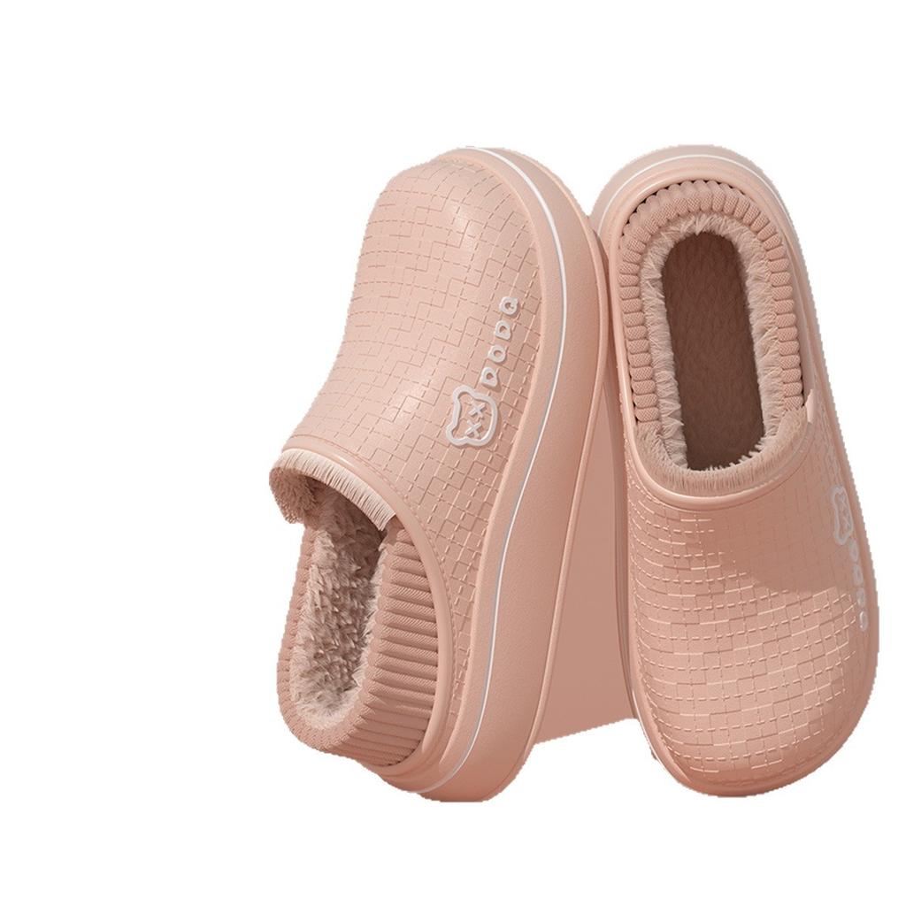 Cotton Slippers Autumn and Winter Waterproof Indoor Home New Bag Heel Wear Warm Deodorant Plush Cotton Shoes