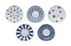 Saikaitoki Indigo Indigo Ball Deformed Small Plate Set (5 Designs)