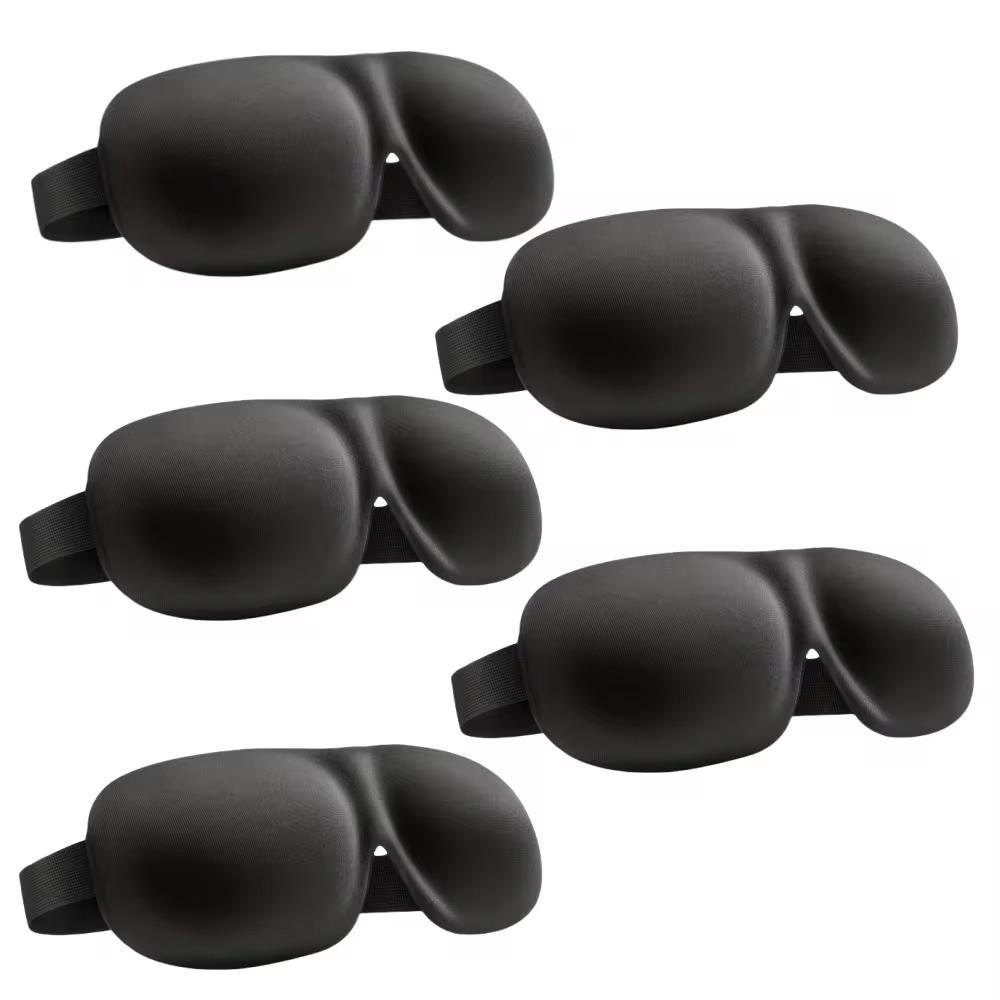 5/1pc 3D Contoured Sleep Eye Mask 100% Light Blocking Eye Mask Ultra-Soft Skin-Friendly Material Breathable Eye Cover Party Gift
