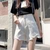 Pants Classic and Minimalist Fashion Versatile Summer Thin Female Loose High-waisted Thin Broken Holes Outside Wearing Denim Shorts Individuality