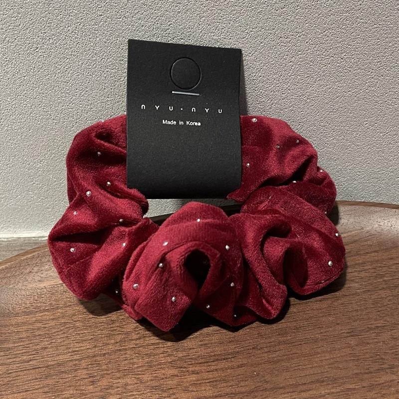 Fashion Women Girls Black Velvet Scrunchie Hair Scrunchies for Hair Elastic Hair Ties Classic Ponytail Free Shipping