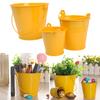 3Pcs Miniature Tin Bucket 1/12 Scale Hanging Small Bucket Multi-purpose Metal Bucket with Handle Dollhouse Accessories