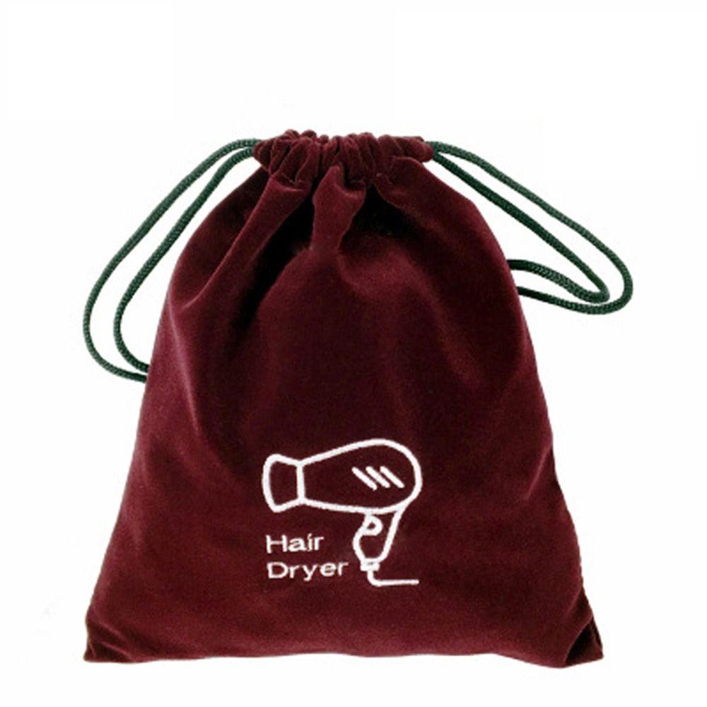 Velvet Bag for Jewellery Travel Toiletry Carry Pouch Hair Dryer Pouch Hair Dryer Drawstring Bag
