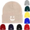 Xx Eyes Smiley Face Print Knit Cap Beanie, Skull Cap Cancer Chemo Stretchable Simple Bobble Hat Knitted Hat Beanie
