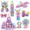 AMYCOOL 129PCS Magnetic Blocks Girls Magnetic Blocks Toys Magnetic Children Educational Toys Boys Magnetic Toys Building Blocks Toys Popular Cute 3D