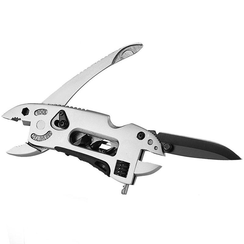 Multitool Pliers Pocket Screwdriver Adjustable Wrench Jaw Spanner Outdoor Camping Multi Repair Tools MYY
