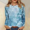 Long Sleeve Shirts For Women Cute Print Graphic Tees Blouses Casual Plus Size Basic Tops Pullover Christmas