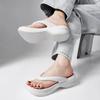 6cm Flip-flops Anti Slip High Heel Slippers Women's Slope Heel Thick Sole Slippers Summer Beach Shoes Fashionable and Comfortable