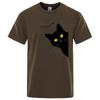 Meow Black Cat Funny Printing Men T-Shirts Breathable Tee Clothes Summer Streetwear Tops Oversized Loose Cotton Short Sleeve T-Shirts Men’s