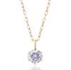 LEGAN Necklace 1 Diamond Heart Cupid Diamond K18YG Yellow Gold 6 Prongs Made In Japan 0.1ct & Women's