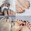 Short Length Fake Toenails Square Head Foot Nail Tips Fashion Press On Nails Women