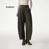 Women's Retro Wool Blend Wide-Leg Trousers
