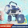 Electric Bubble Gun With Large Capacity Flashing Automatic Blower With Light Music Bubbles Maker For Kid Backpack Bubble Gun