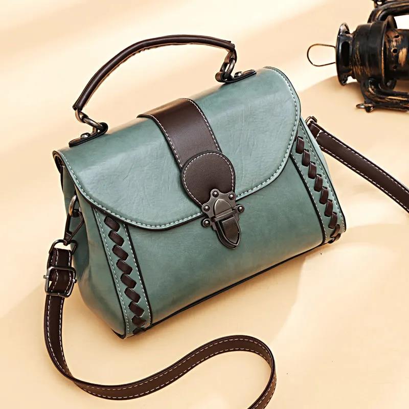 Women PU HandBag Women Single Shoulder Bags Casual Small Square Bag Leather Stitching Soft Messenger Bag