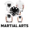 Albania MMA UFC Kick Boxing Muay Thai T-Shirt Graphic Eagle Print Retro Vintage Symbol Emblem Men Women Unisex Short Sleeve Round Neck