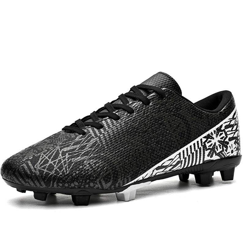 35-45 Men's Low-top Football Shoes Outdoor Long-nailed Blue &White Porcelain Sports Football Boots Large Size Youth Sports Children's Football Boot