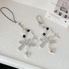 Stylish Silver Bow Phone Charm with Versatile Polaroid Card and Love Bag Pendants